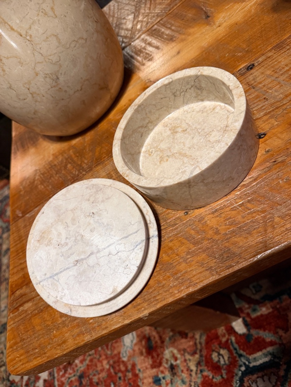 Beige Marble Bath Accessory Set - Picture 5 of 6